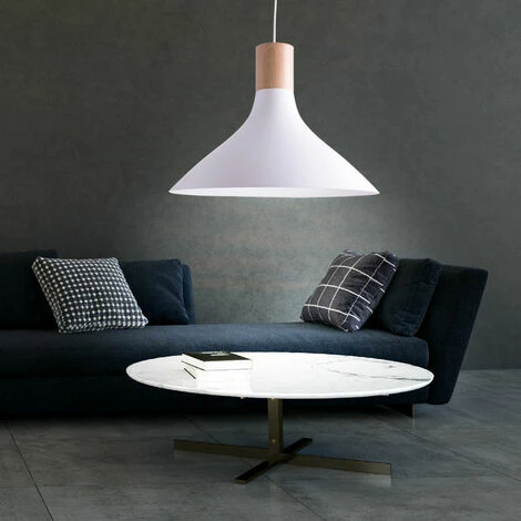 Pendel Lampe Wohn Ess Zimmer Holz Beleuchtung Hänge Decken Leuchte Weiß Philips 4095431PN – Bild 2