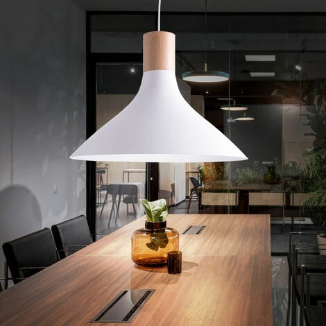 Pendel Lampe Wohn Ess Zimmer Holz Beleuchtung Hänge Decken Leuchte Weiß Philips 4095431PN – Bild 3