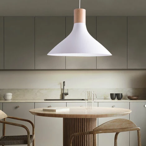 Pendel Lampe Wohn Ess Zimmer Holz Beleuchtung Hänge Decken Leuchte Weiß Philips 4095431PN – Bild 5