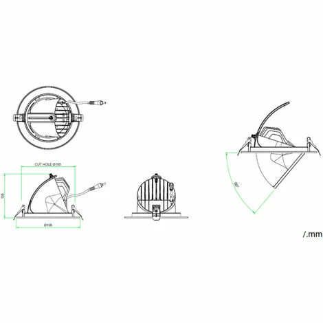 PHILIPS LED-Einbaustrahler Schwenkbar Rund 38W Schwarz 125 Lm/W CertaDrive Neutrales Weiß 3800K - 4200K – Bild 5