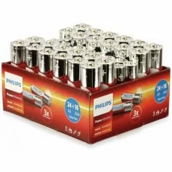 Philips Batterie-Set Powerlife, Alkaline, 24x AA, 16x AAA, 40 Stück