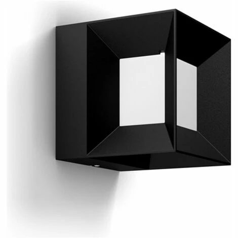 Philips 1648030P0 A++, MyGarden LED Wandaussenleuchte Parterre, 800 Lm, Aluminium, 8 W, Integriert, Schwarz, 13 X 13 X 13 Cm