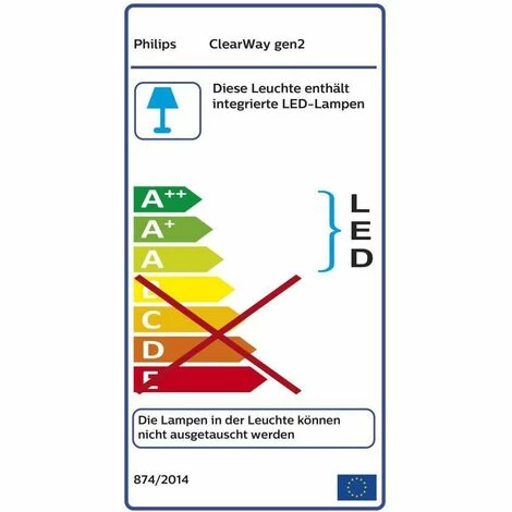 PHILIPS LED-Aufsatzleuchte 22W ClearWay 48-76mm 4000K 1LED 3080lm Gr Konv Alu Kst_tr I BGP307LED35-4S/740IDM1148/76S – Bild 2