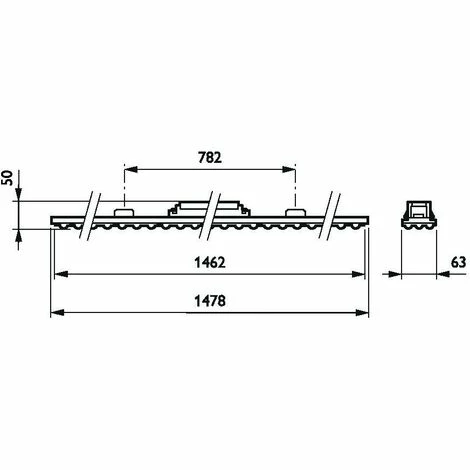 PHILIPS LED-Geräteträger Maxos 4000K 6600lm Dim 1LED DALI IP20 Ws 4MX850491LED66S/840PSDWBWH – Bild 3
