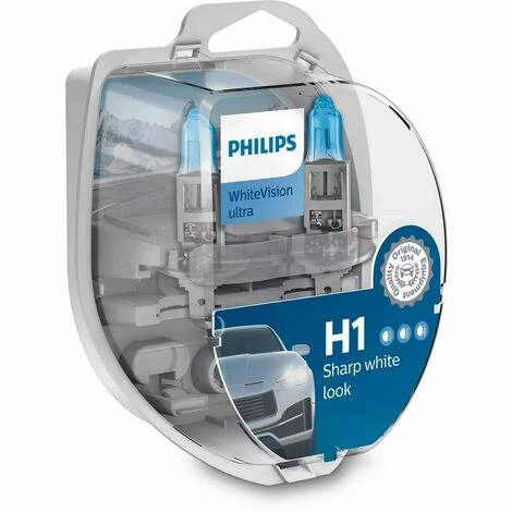 PHILIPS AUTOMOTIVE Philips - Philips H1 WhiteVision Ultra 55 Watt 12 Volt P14,5s 12258WVUSM 55 Watt P14,5s – Bild 3