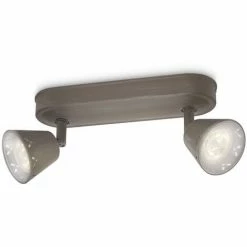 Philips Myliving 532522616, Surfaced Lighting Spot, 2 Glühbirne(n), LED, 3 W, 2700 K, Grau