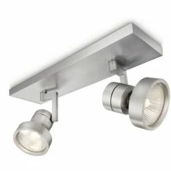 PHILIPS MyLiving, Aufbauspot Mit 75W, Inklusive Leuchtmittel, 2-flammig 530324816 [Energieklasse D]