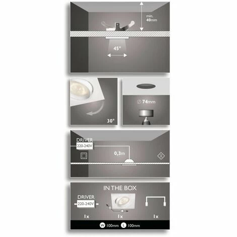 Philips Galileo Einbau-LED-Strahler, 4 W, Weiß Philips Galileo Einbau-LED-Strahler, 4 W, Weiß -PHILIPS Shop 32465953 1