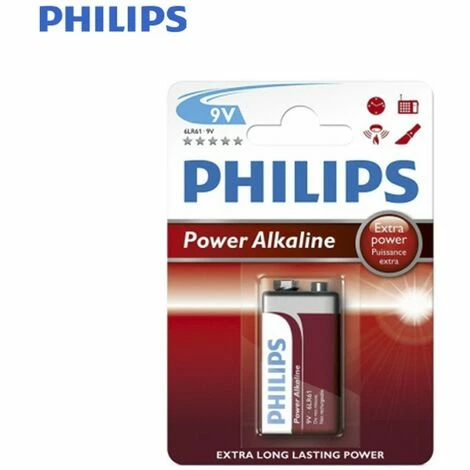 Philips Alkalina 6lr61 9V Batterie (Blister 1 Batterien)