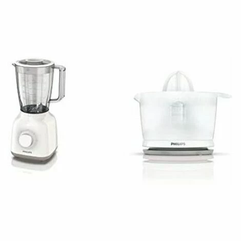 Philips Daily HR2100/00 - Amerikanischer Glasmixer, 400w, 1,5L Krug Ultra Resistant Plastic, Farbe White