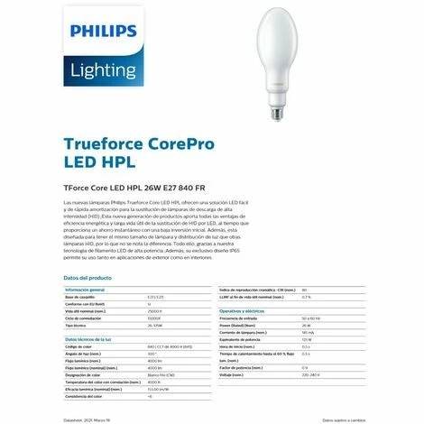 LED-Glühbirne E27 26W 4000lm - TrueForce Core LED Philips – Bild 2