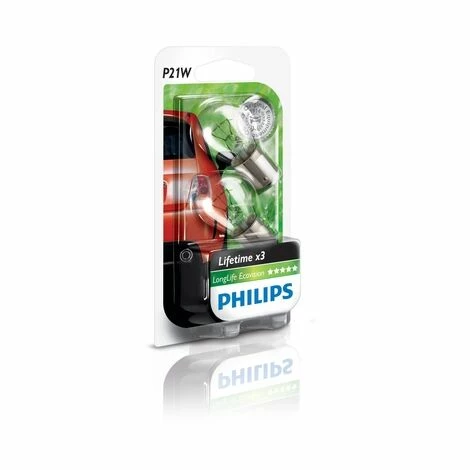 PHILIPS 12498LLECOB2 LONGLIFE ECOVISION P21W SIGNALLAMPE 12498LLECOB2, 2ER BLISTER – Bild 2