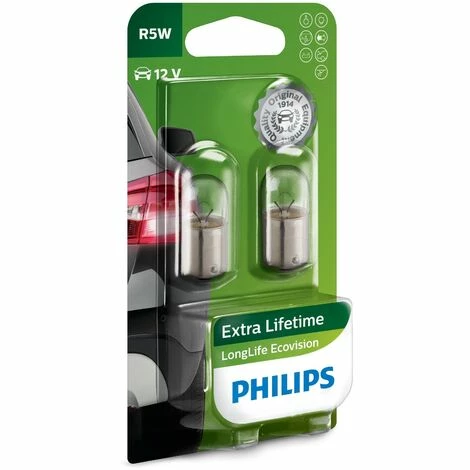 PHILIPS 12821LLECOB2 LONGLIFE ECOVISION R5W SIGNALLAMPE 12821LLECOB2, 2ER BLISTER – Bild 3