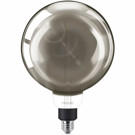 Philips LEDclassic Lampe Giant Smoky, Vintage Industrial Design Ersetzt 25W, E27, Neutralweiß (4000Kelvin), 270 Lumen, Globe, Dekolampe