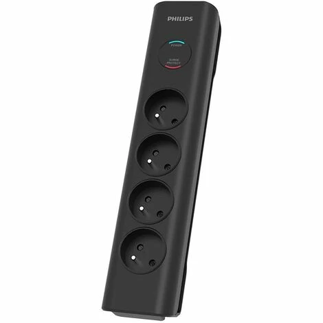Philips SPN7040BA/60 Spannungsschutz Schwarz 6 AC-Ausgänge 2 M