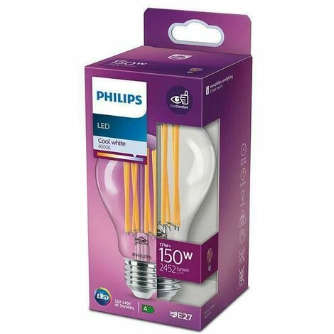 Philips Consumer Filament Drop GlÜhbirne A67 17w 4000k E27 Ledgoc150cwp – Bild 2