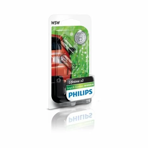 PHILIPS 12961LLECOB2 LONGLIFE ECOVISION W5W SIGNALLAMPE 12961LLECOB2, 2ER BLISTER – Bild 2