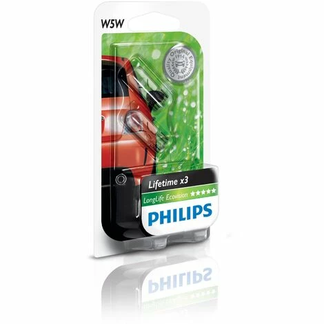 PHILIPS 12961LLECOB2 LONGLIFE ECOVISION W5W SIGNALLAMPE 12961LLECOB2, 2ER BLISTER – Bild 3