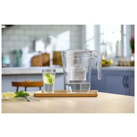 Philips AWP2935WH/10 Wasserfilter Pitcher-Wasserfilter 2,6 L Transparent, Weiß – Bild 3