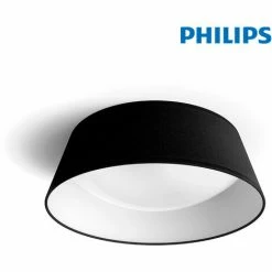 14w Led Deckenlampe 1.100lm 3.000k Schwarz Dämmerung Philips