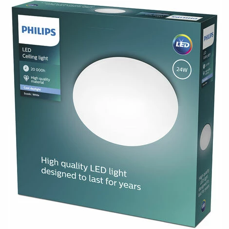 Deckenleuchte Led 24w 2350lm 6500k Suede Philips