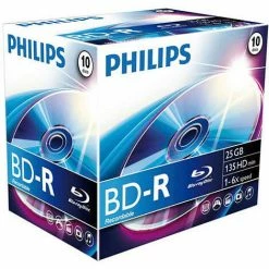 Philips Bluray 25GB 10pcs BD-R Jewel Case 6x (BR2S6J10C/00)