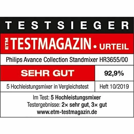 Philips Avance Collection 1.400 W, ProBlend 6 3D, Glasbehälter (1,8 L), Standmixer – Bild 5