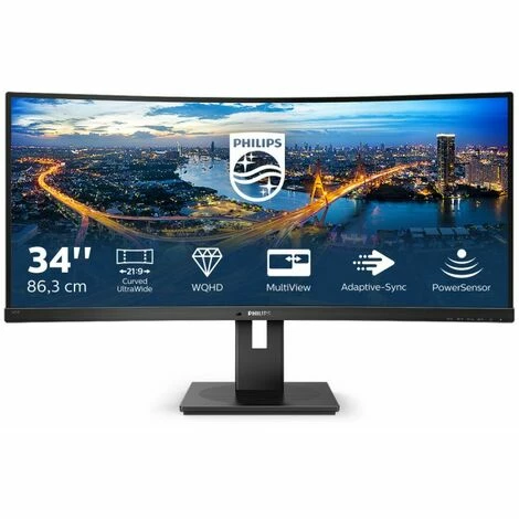Philips B Line 345B1C/00 Computerbildschirm 86,4 Cm (34 Zoll) 3440 X 1440 Pixel WQHD LCD Schwarz