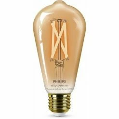 Philips Smart LED Leuchtmittel Tunable White Amber ST64 E27, Edisonform 7W Warmweiß-kaltweiß WiZ Connected