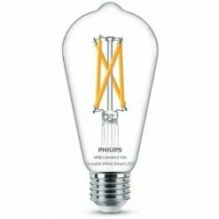 Philips Smart LED Leuchtmittel Tunable White Clear ST64 E27, Edisonform 7W Warmweiß-kaltweiß WiZ Connected Clear