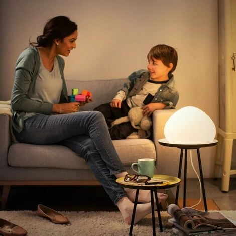 TISCHLEUCHTE LED 8,5 W 1X E27 PHILIPS LIGHTING WELLNER 4440156P6 WEISS 1 ST – Bild 5