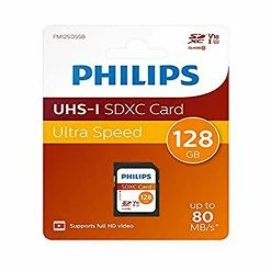 Philips SD SDXC Card 128GB Card Class 10 (FM12SD55B/00)